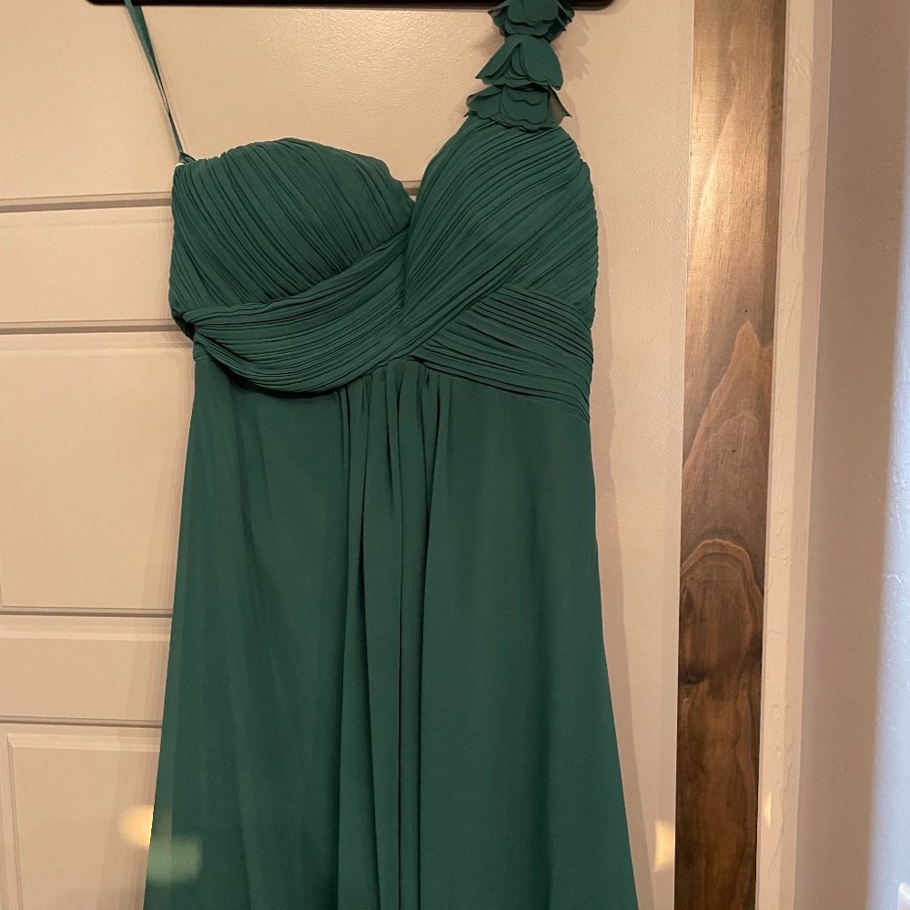 Ever-Pretty Green Chiffon Bridesmaid Dress 1 Strap